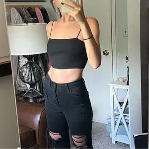 Black Crop Top (XS)
